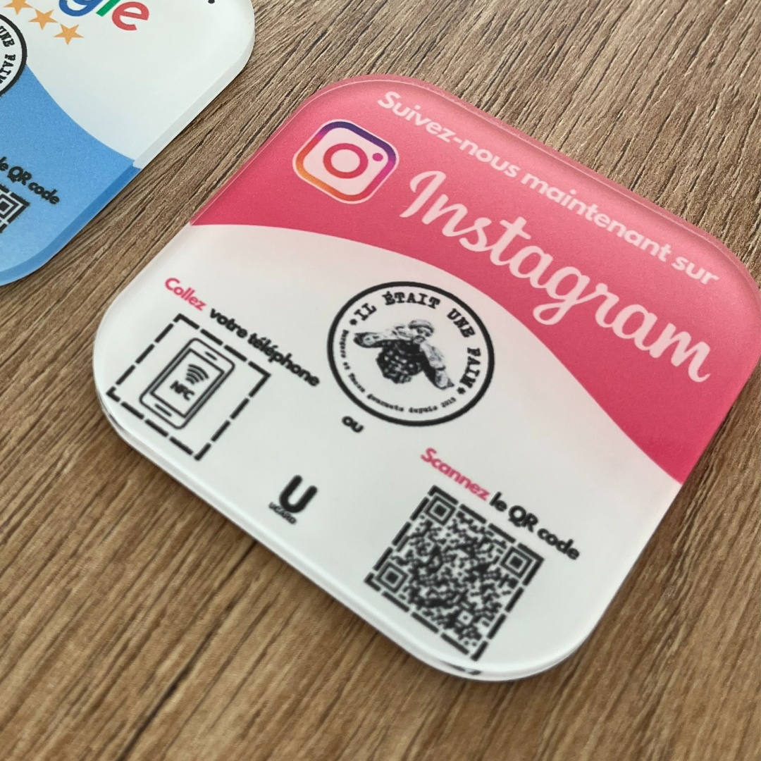 UCARD Plus Instagram - La plaque de comptoir sans contact
